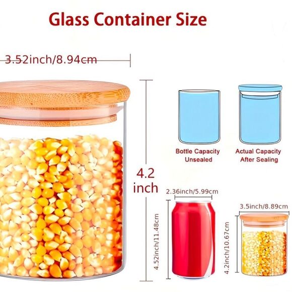 NWT NIB FAITH BASED QUOTES BAMBOO LID W/SEAL GLASS JARS PERFECT FOR GIFT GIVING! - Picture 14 of 15